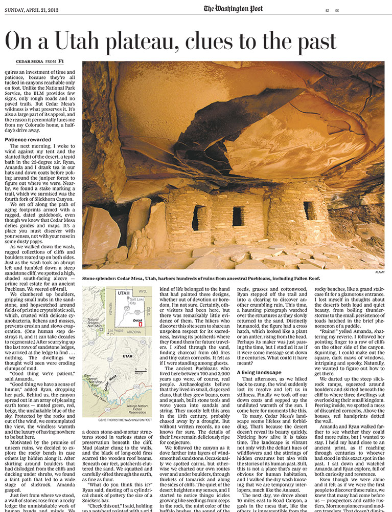 On Utah’s Cedar Mesa, Solitude and the Thrill of Discovery